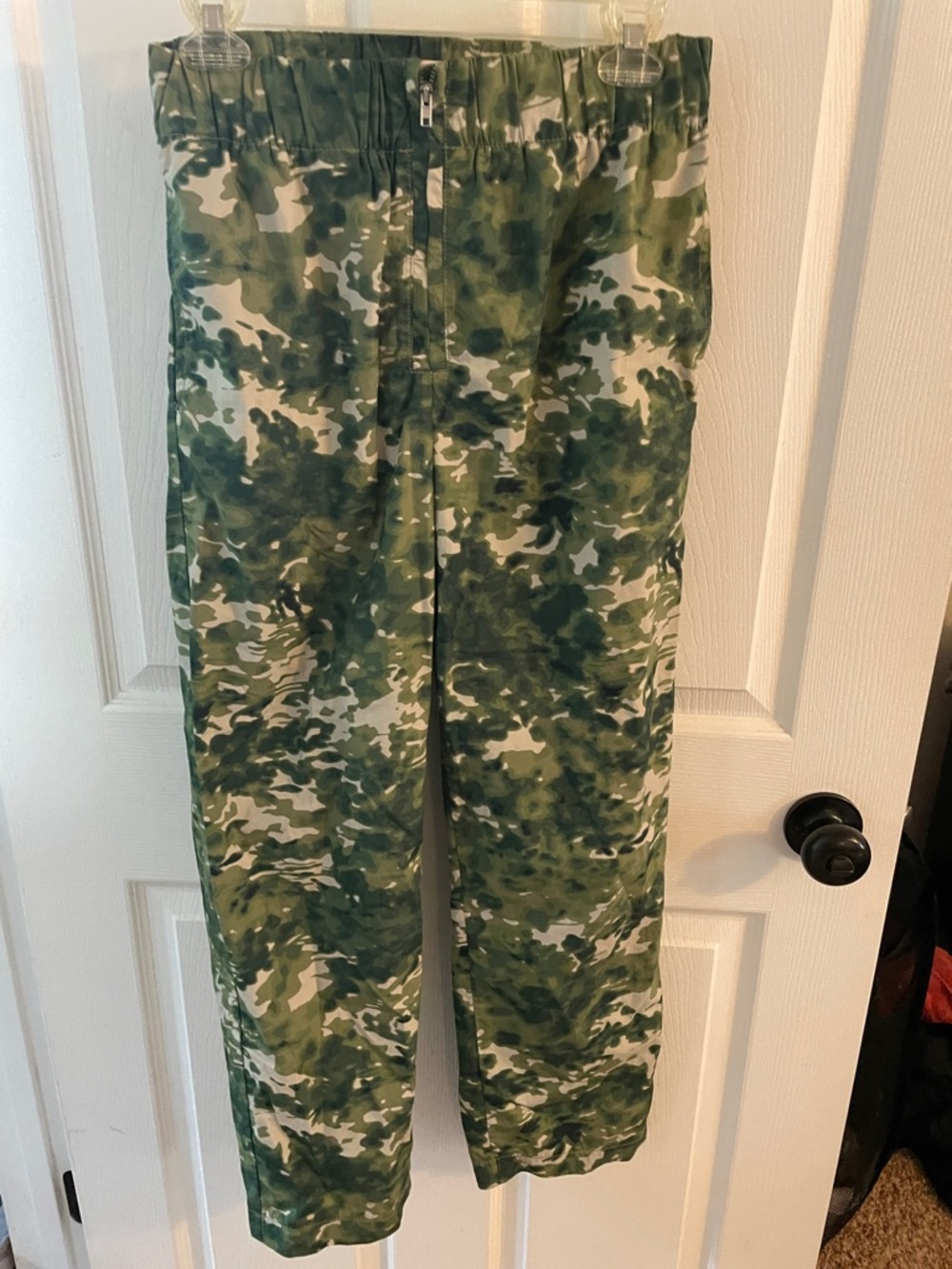 Urban Outfitters Green Camo Wide-Leg Track Pants